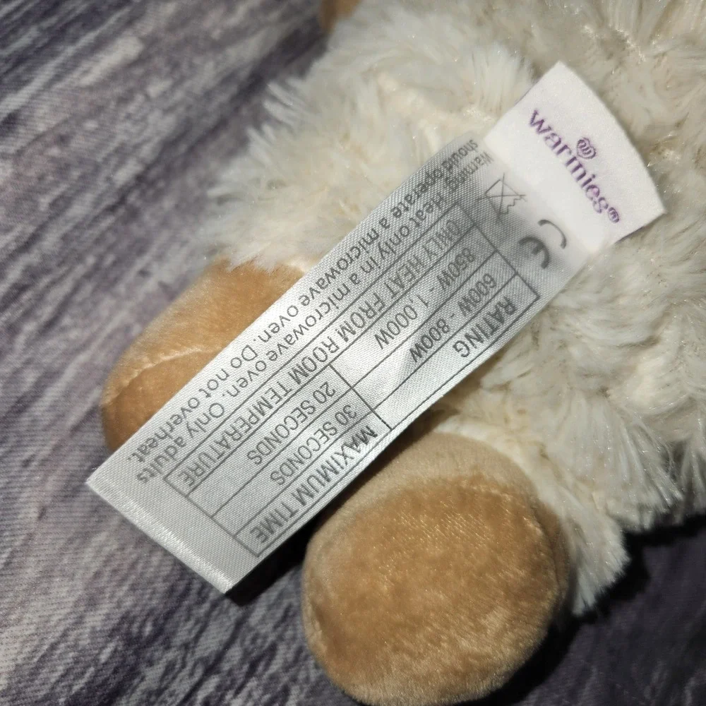 Warmies Marshmallow Puppy Dog Cream Tan Microwaveable Lavender Scented Plush